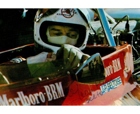 Motor Racing Jean Pierre Beltoise signed vintage 1972 6x4 colour postcard photo. Jean-Pierre Maurice Georges Beltoise (26 Apr