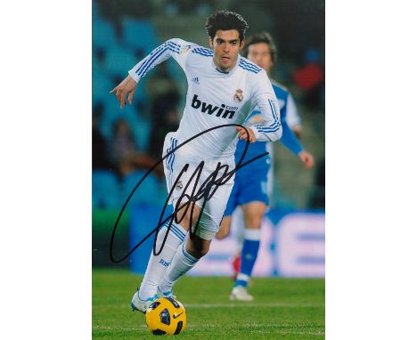 Football Kaka signed 12x8 colour photo pictured in action for Real Madrid in Spain. Good condition. All autographs come with 
