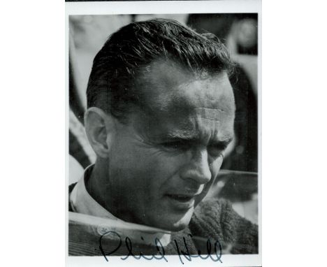 Motor Racing Phil Hill signed 1965 5x3 vintage black and white photo. Philip Toll Hill Jr. (April 20, 1927 – August 28, 2008)