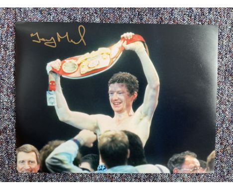 Boxing Terry Marsh signed 16x12 colour photo. Terry Marsh (born 7 February 1958) is an English former professional boxer who 