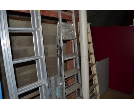 An aluminium step ladder 