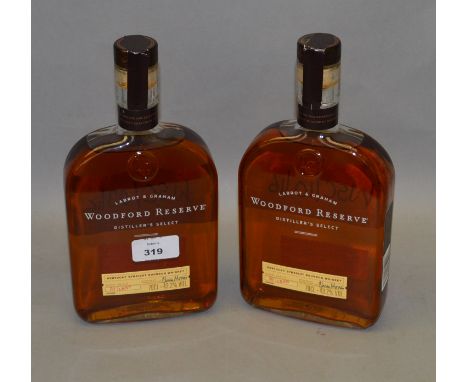 POLICE: TWO BOTTLES OF WOODFORD RESERVE WHISKEY [NO RESERVE] [VAT ON HAMMER PRICE]