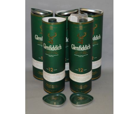 POLICE > 5 bottles of Glenfiddich 12 yrs single malt Whisky. [NO RESERVE] [VAT ON HAMMER PRICE]