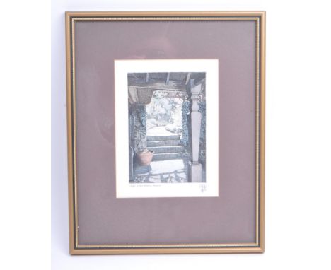 Anthony R Dawson - 1997 'Early Spring, Hidcote' hand coloured etching, limited edition to 15/80. An RWA exhibition piece. Sig
