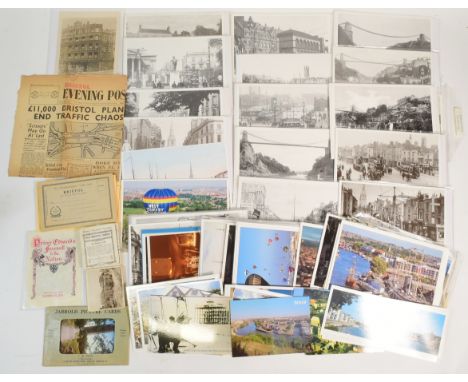 Collection of mid to late 20th century historical Bristol photographs, postcards and other ephemera such as the Old Bristol S