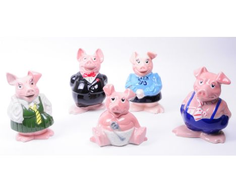 Wade - Natwest - A full collection of 20th century 1980s Wade for Natwest ceramic piggy banks. The collection to include all 