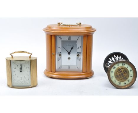 Franz Hermle &amp; John - Westminster chime vintage 20th century mantel clock. With a Seth Thomas movement and key present. T
