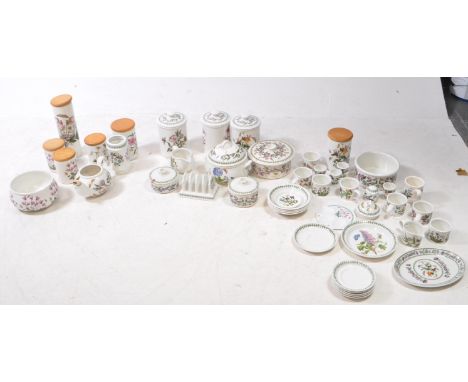 Large collection of Portmeirion Botanic Garden pattern ceramics. To include plates, tureens, jug and bowl, lidded pots, cups 
