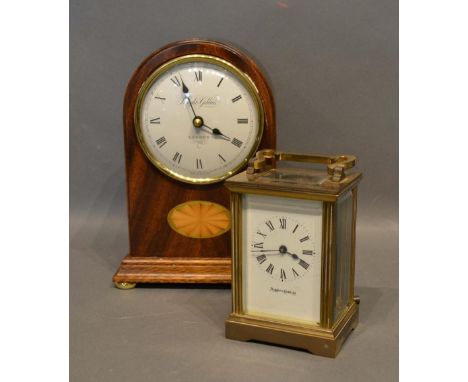 A Brass Case Carriage Clock Retailed By Mappin &amp; Webb, with enamel dial and lever escapement, together with a reproductio