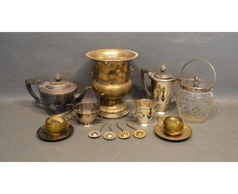 A Silver Plated Four Piece Tea Service, Retailed By Mappin &amp; Webb, together with a small collection of other related item