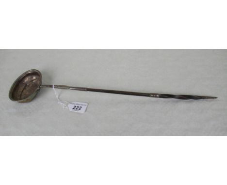 A 19th century horn handled toddy ladle, 42cm.