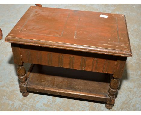 Oak sewing box/stool