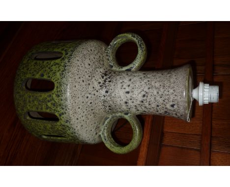 Extremely large West Germany studio pottery lamp