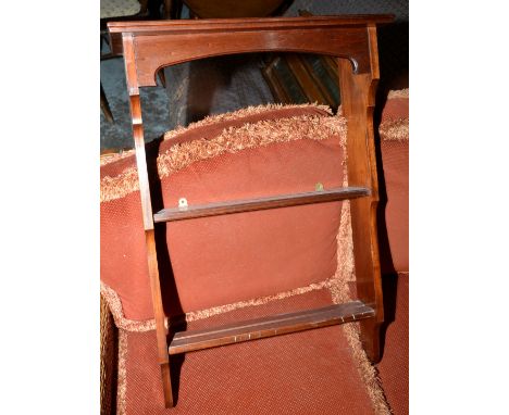 2 tier mahogany wall shelf