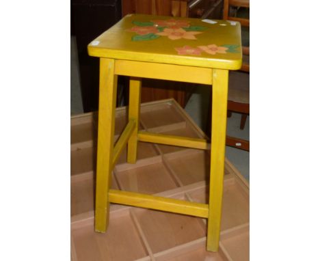 Painted topped stool