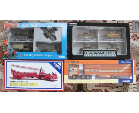 A collection of Corgi die-cast model vehicles, to include, CSCW24004 Sword Beach, CSVR 01004 Royal British Legion, CC12424 Vo