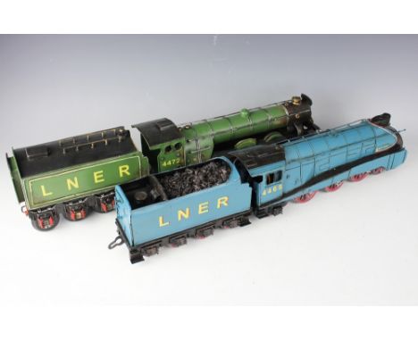 A Lesser & Pavey metal model of The Mallard, another of The Flying Scotsman, a Bullet 1914 model steam engine, a model Fordso