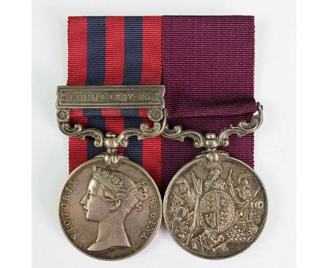 An India General Service Medal pair to 2121 Pte H. Loe 2'd Bn Ches R, comprising IGSM with Burma 1887-89 clasp and Long Servi