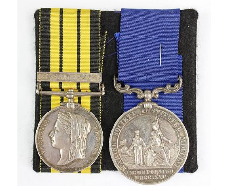 A East and West Africa Naval Medal pair to J. M. Tuck A.B. H.M.S. Theseus, with Benin 1897 bar and a Maritime Society Reward 