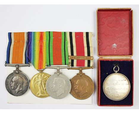 A World War One and Two medal group of four to 53144 Sjt F. Hann, Suff. R, comprising BWM, VM and WM and Special Constabulary