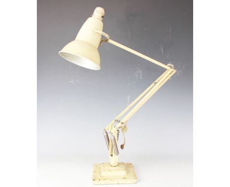 A vintage angle poise lamp, with cast mark for Herbert Terry & Sons Ltd Redditch. Lighting lots are sold as decorative items 