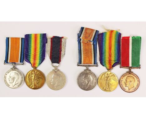 A World War One Mercantile Marine Medal trio to R. 44889 F. W. Eldridge STO. 2 R.N, comprising MMWM, BWM and VM; with a trio 