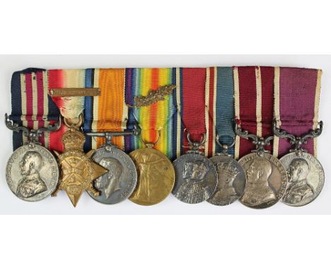 A World War I British Expeditionary Force Military Medal group to 8527 Sjt H. Lindsay I/R Lanc R (Royal Lancashire Regiment),