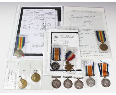 A collection of British War Medals comprising 7882 A. C. Sjt E. Jarrett K.S.L.I; 2.Lieut J. B. Hodgson RAF; 20521 Pte C. Cole