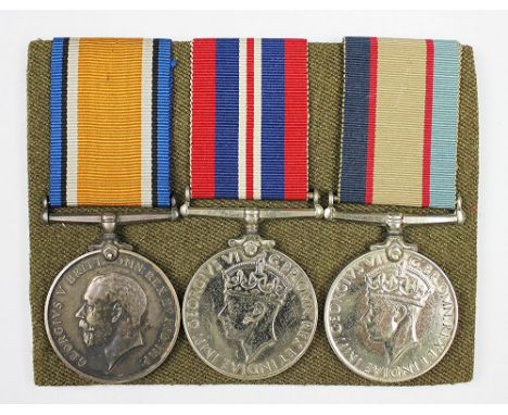 A World War One and Two medal group of three to 51697 A-Cpl J. J. Shaw Vet Cps A. I. F, comprising BWM, WM and Australia Serv