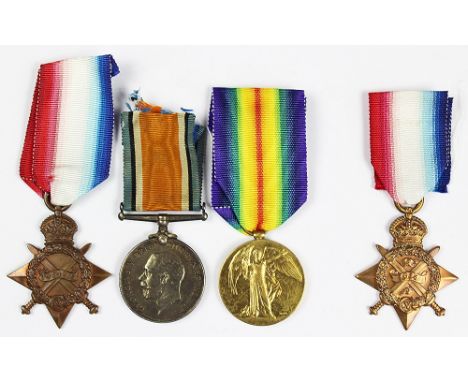 A World War I casualty trio to 5557 Pt Harold Banks Lan Fus, comprising 1914/15 Star, BWM and VM, KIA 5/7/16 The Quadrangle a