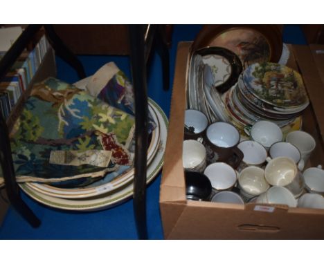 A selection of display and collectable plates including Wedgwood and Spode, a Prinknash Abbey lustre vase, a small amount of 