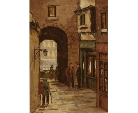 "Merchants Arch", oil on canvas, signed, dated 1985, 22.5 x 33 cm