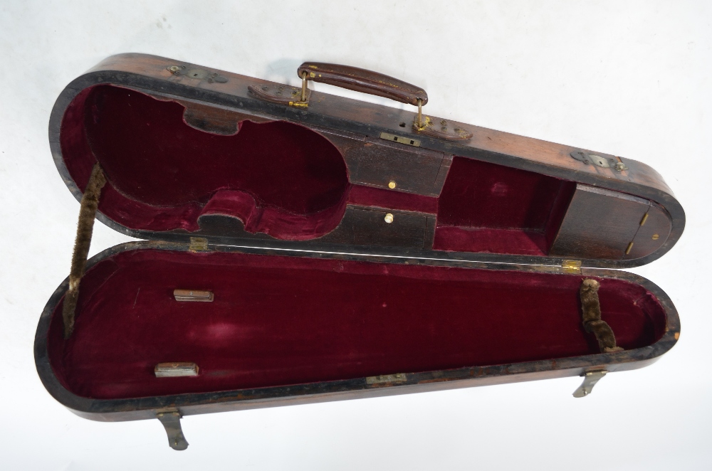 An antique mahogany violin case