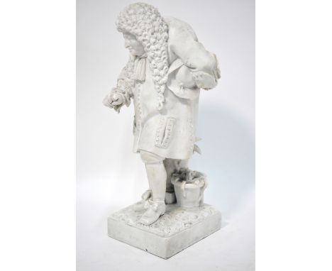 A French 19th century parian model of Dr. Guy Crescent Fagan, physician to Louis XIV of France, after a similar Sevres figure