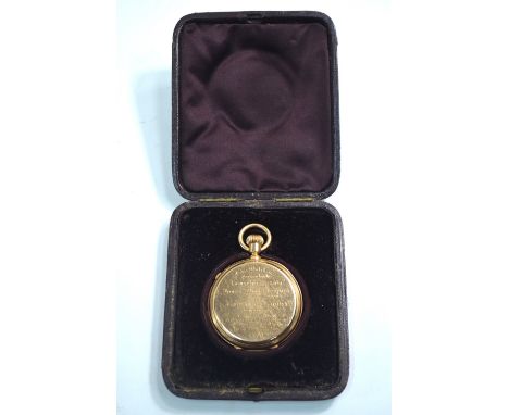 An interesting 19th century Patek Philippe & Co 18ct gold full hunter pocket watch, the top-wind movement five minute repeat-