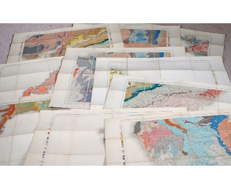 Ten Geological Maps of England and Wales, eight of them engraved and published at the ordnance survey office, Southampton 189