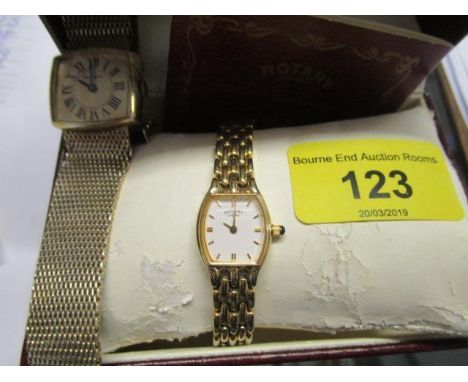 A Rotary ladies wristwatch, boxed and an Old English ladies wristwatch 