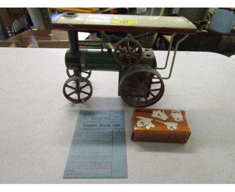 A Mamod Teia steam fired model traction engine 