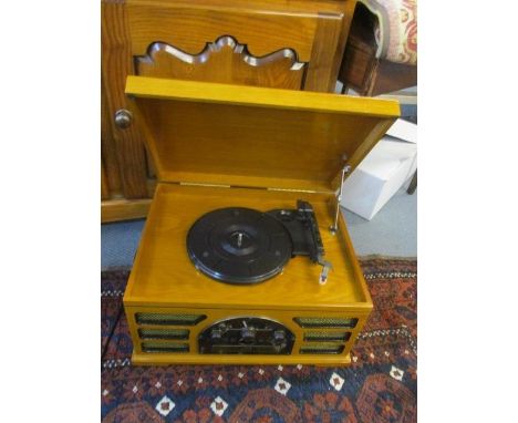 A vintage style Crosley records and CD player 