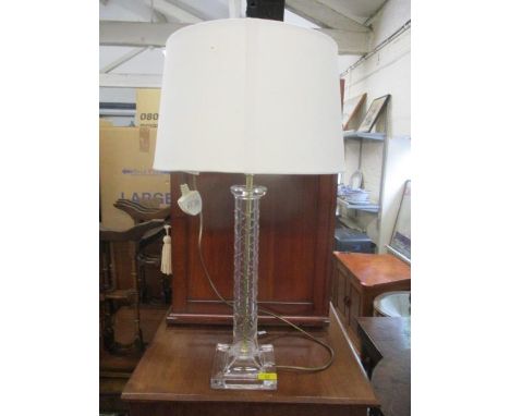 A modern cut glass table lamp 