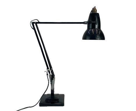 A Herbert Terry anglepoise lamp. With black painted finish, height 55cm.The springs and adjustability are in good working ord