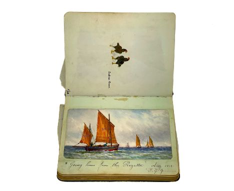 An early 20th century album of local interest. Containing sketches, pen and ink, watercolours and manuscript messages.