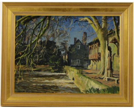 Stephen Bone NEAC (1904-1958)
oil on board, Guys Cliffe Mill near Warwick, signed and dated 1949, 12" x 16", framed, provenan