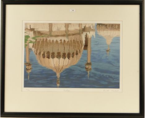 Brendan Neiland (Born 1941),
colour print, Brighton Pavilion, signed in pencil no. 53/60, i 17" x 25", framed.