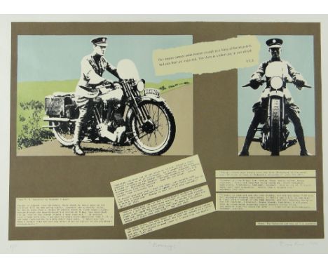 Brian Rice (Born 1936),
colour print, "Boanerges," (T E Lawrence), artist proof 1978, signed and titled in pencil, i 16" x 23
