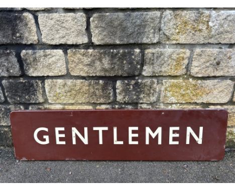A British Railways Western Region enamel station sign for 'Gentlemen', 48 x 12".