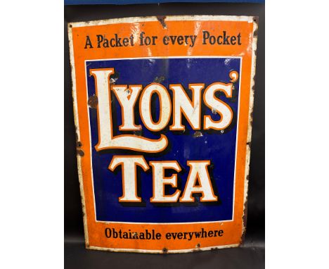 A Lyons' Tea rectangular enamel sign, 29 1/2 x 39".