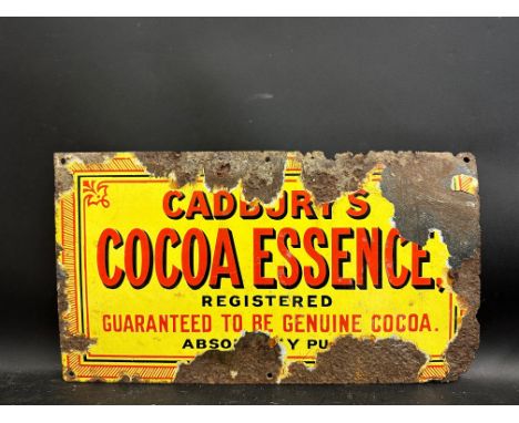 A Cadbury's Cocoa Essence rectangular enamel sign, 18 x 10".