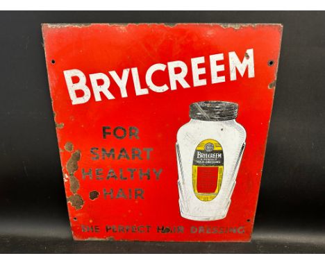 A Brylcreem pictorial enamel sign, by Burnham of London, 16 x 18".
