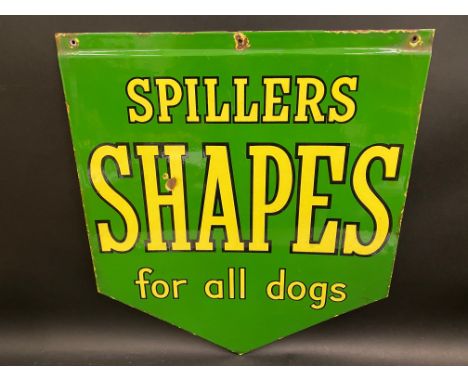A Spillers Shapes/Winalot double sided enamel sign in superb condition with excellent gloss, 21 x 23 1/2".